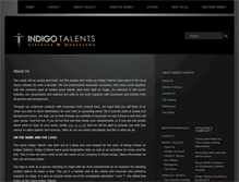 Tablet Screenshot of indigotalents.com